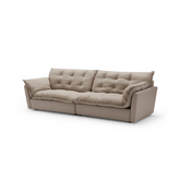 Luxury Milos top-grain leather 3-seater sofa, stylish and durable designer couch for modern homes.